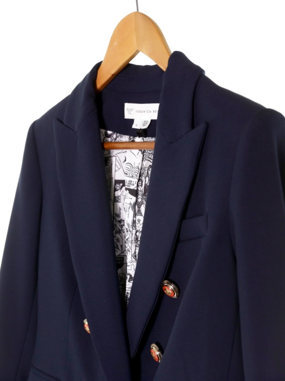 Veronica Beard x Wonder Women Miller Dickey Navy Jacket Blazer 8 RARE Collector - Picture 7 of 12